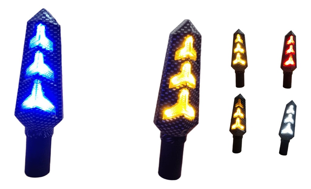 Direccional Leds Bi-color Moto Universal 2 Piezas