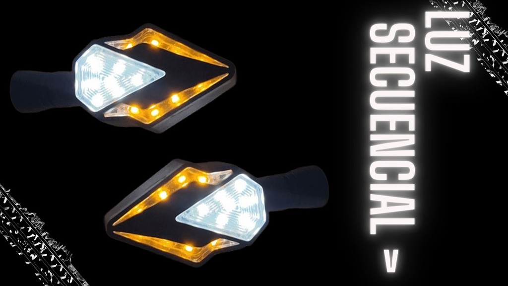 Direccional Leds Bi-color Moto Universal 2 Piezas