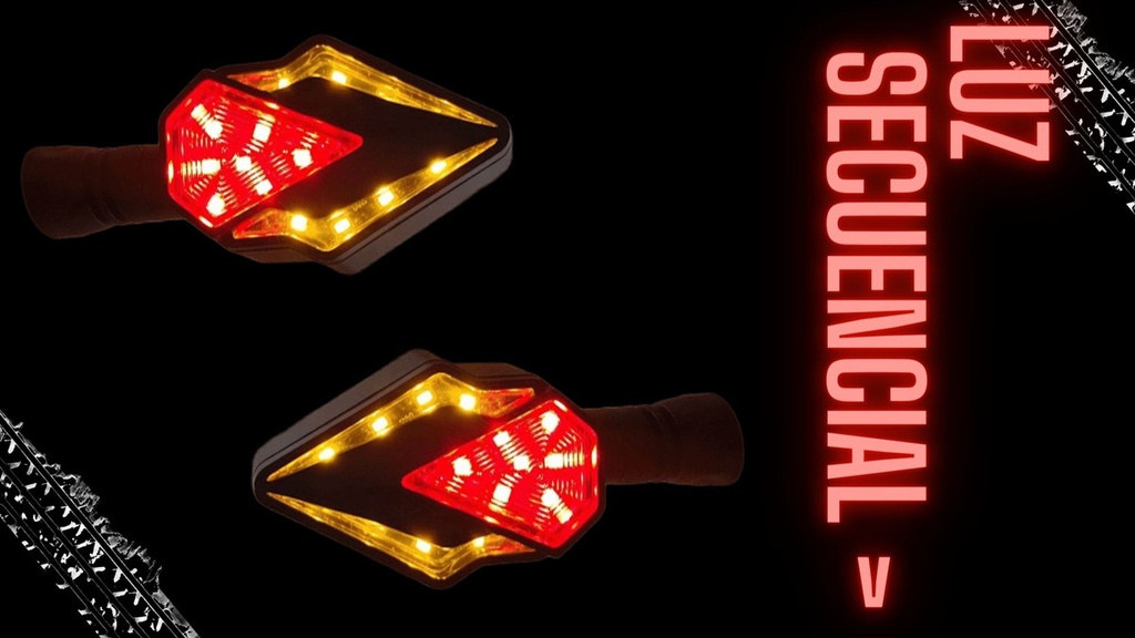 Direccional Leds Bi-color Moto Universal 2 Piezas