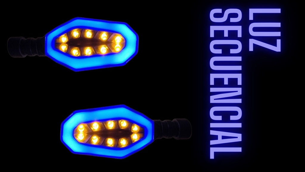 Direccional Leds Bi-color Running Moto Universal 2 Piezas