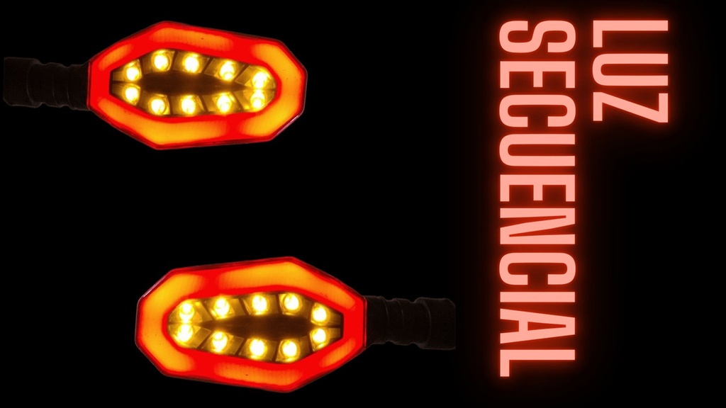 Direccional Leds Bi-color Running Moto Universal 2 Piezas