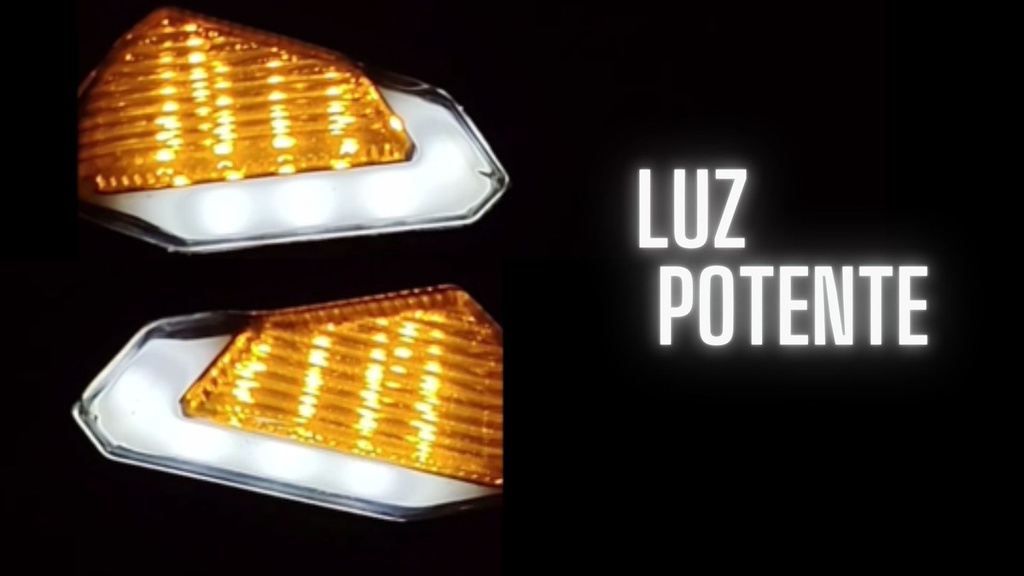 Direccional Bi-color Moto Universal Led  2 Piezas
