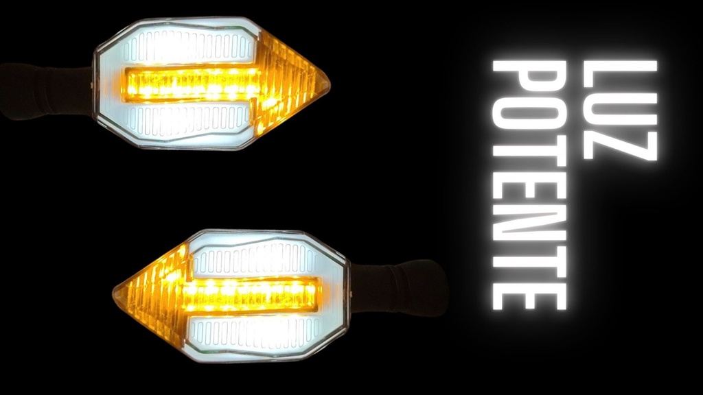 Direccional Leds Bi-color Running Moto Universal 2 Piezas