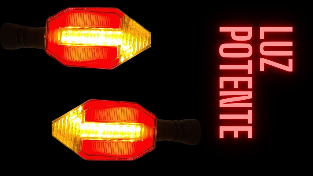 Direccional Leds Bi-color Running Moto Universal 2 Piezas