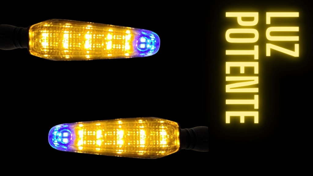 Direccional Leds Bi-color Running Moto Universal 2 Piezas