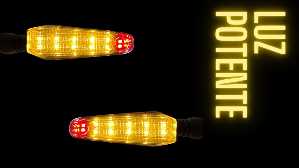 Direccional Leds Bi-color Running Moto Universal 2 Piezas