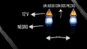 Direccional Bi Color Led 4 Cables Moto Universal 2 Piezas