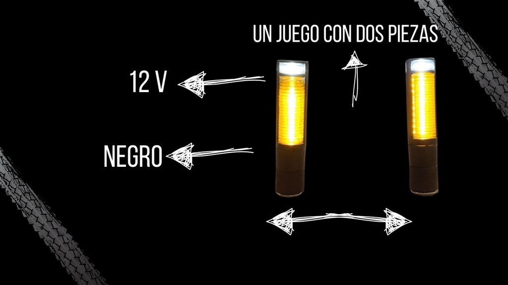 Direccional Leds Bi-color Running Moto Universal 2 Piezas