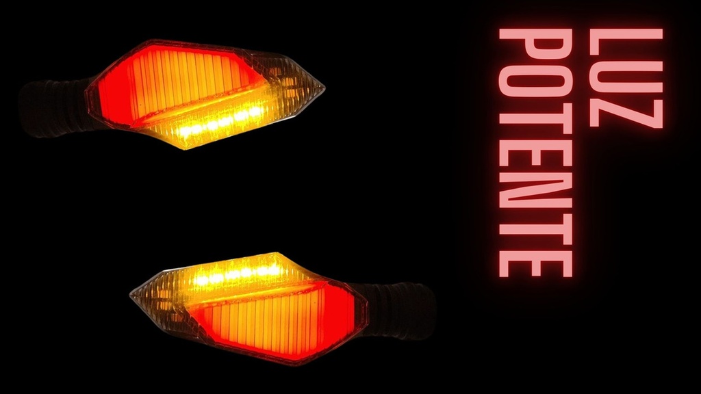 Direccional Leds Bi-color Running Moto Universal 2 Piezas