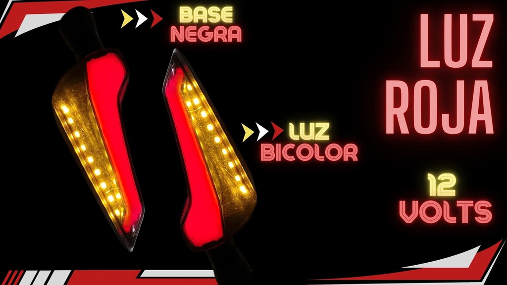 Direccional Leds Bi-color Running Moto Universal 2 Piezas