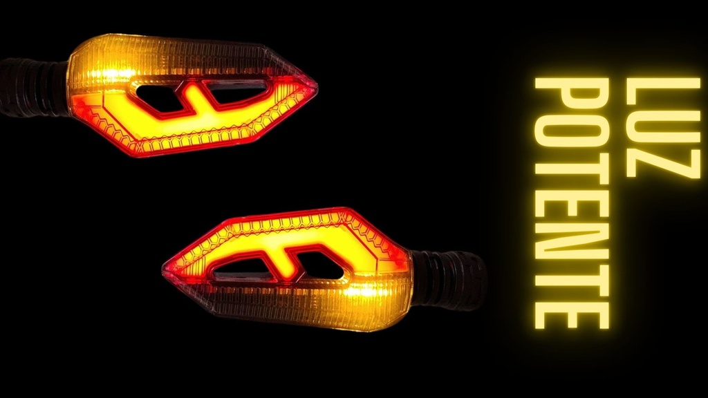 Direccional Leds Bi-color Running Moto Universal 2 Piezas