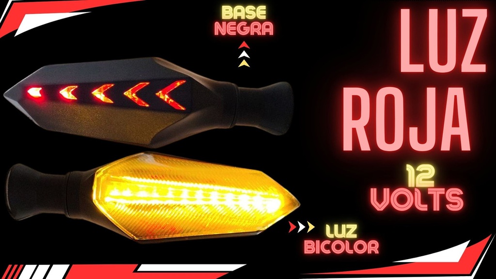 Direccional Leds Bi-color Running Moto Universal 2 Piezas