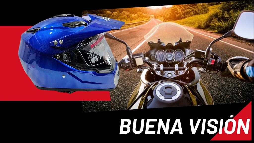 Casco Cross Cerrado  Doble Mica Dot