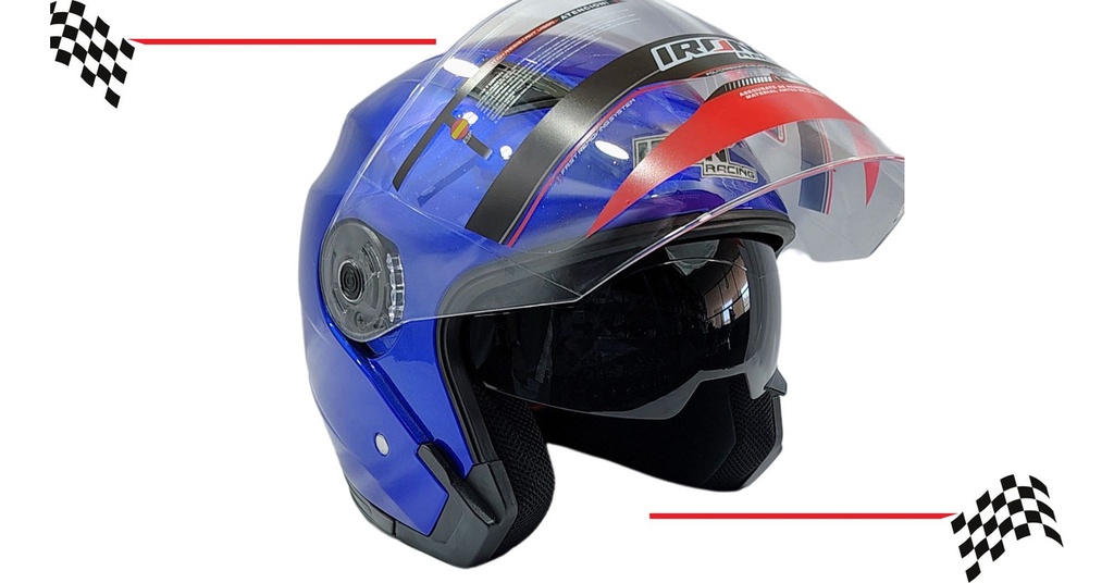 Casco 3/4 Doble Mica Mod. Europeo