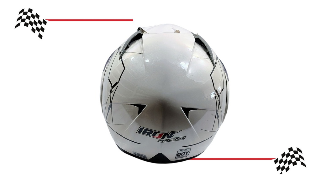 Casco Abatible Iron Racing Dot  Ir-105 Doble Mica