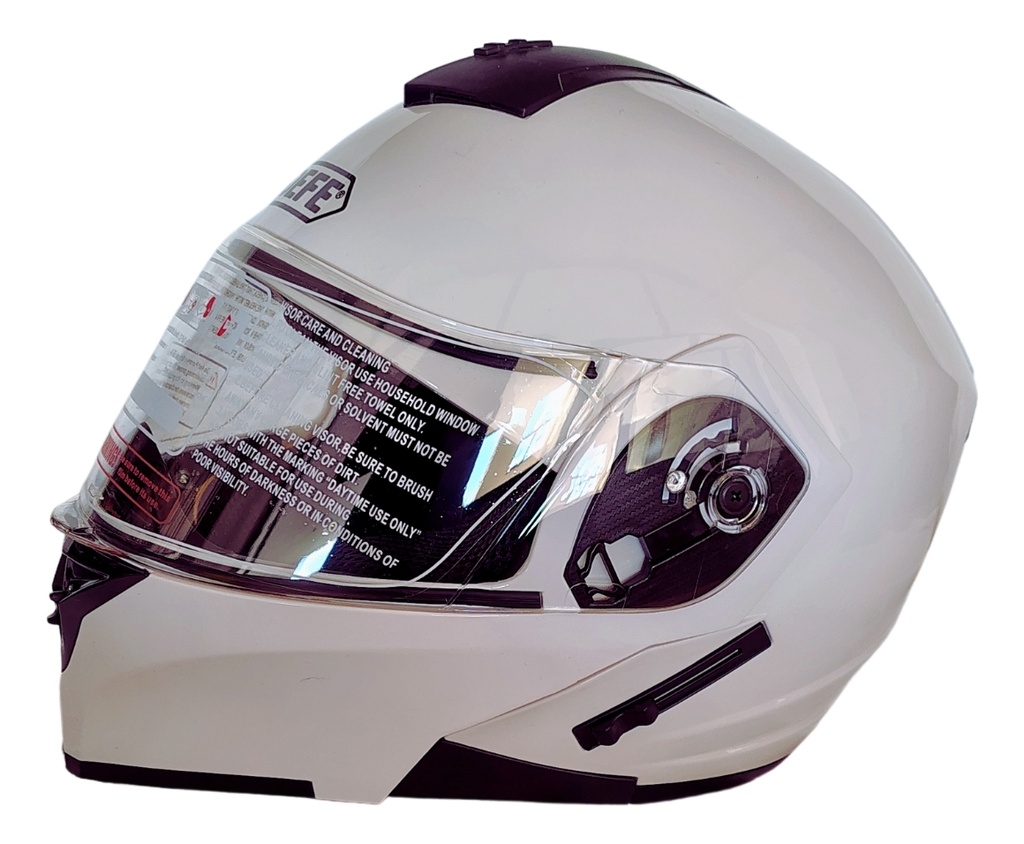 Casco Abatible Doble Mica Blanco Dot