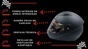 Casco Abatible Iron Racing Doble Mica Captain Negro/mate Dot
