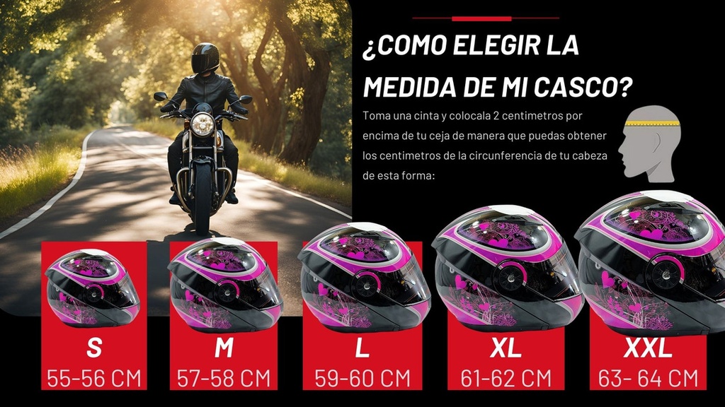 Casco Abatible Doble Mica Aphrodite Violeta L