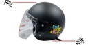 Casco Abatible Infantil Negro Mate Grafico Capitan America