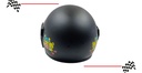 Casco Abatible Infantil Negro Mate Grafico Capitan America