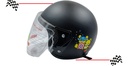 Casco Abatible Infantil Negro Mate Grafico Capitan America