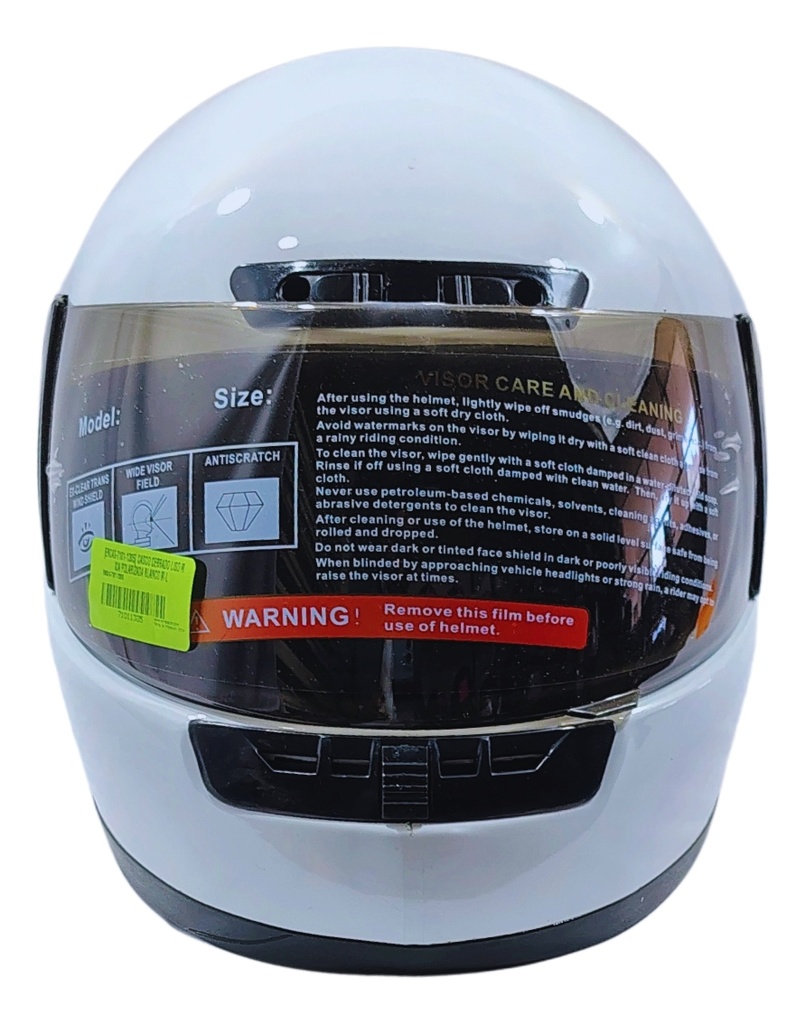 Casco Cerrado Moto C/ Visor Protección Total