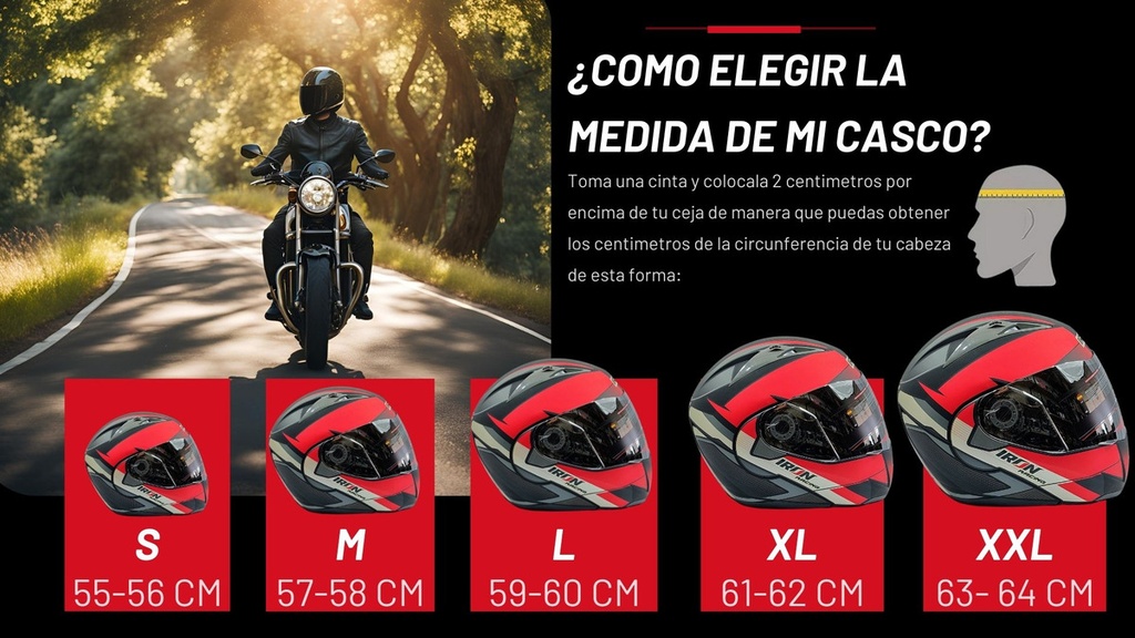 Casco Abatible Iron Racing Ir-105 Doble Mica Dot D