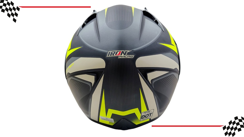 Casco Abatible Iron Racing Ir-105 Doble Mica Dot D