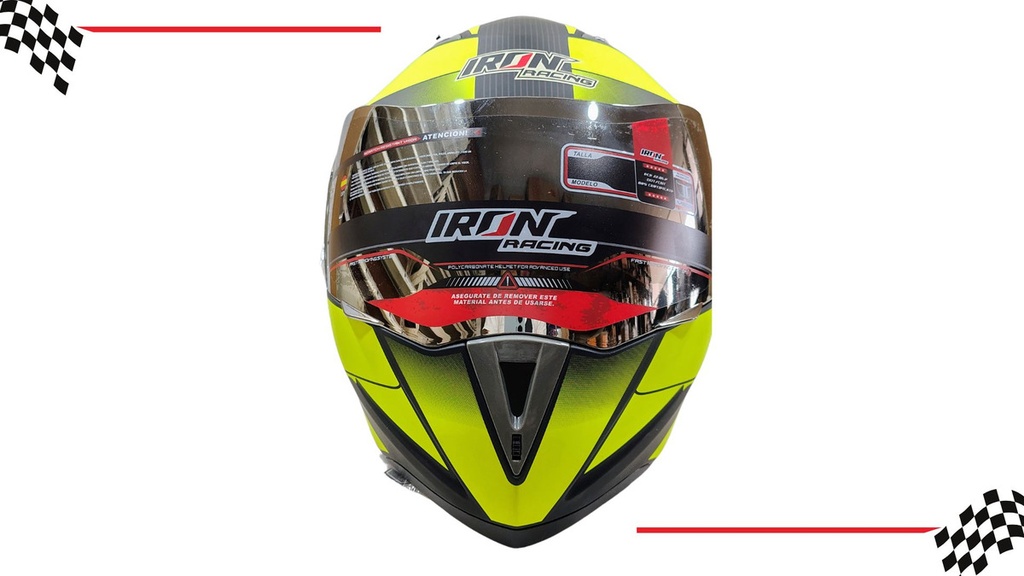 Casco Abatible Iron Racing Ir-105 Doble Mica Dot D