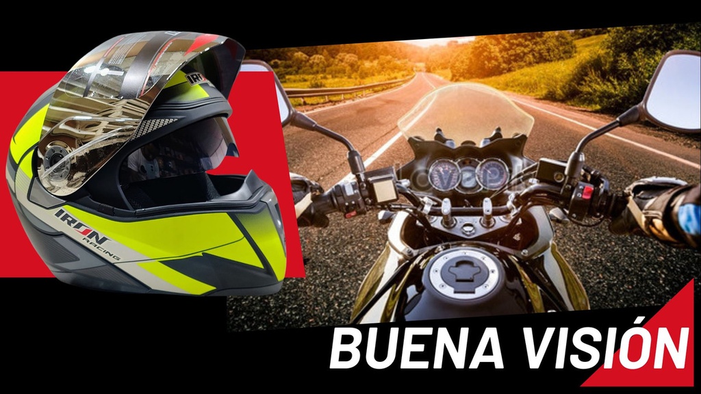 Casco Abatible Iron Racing Ir-105 Doble Mica Dot D