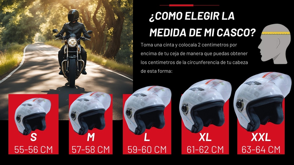 Casco Para Moto Generico Abierto Con Visera