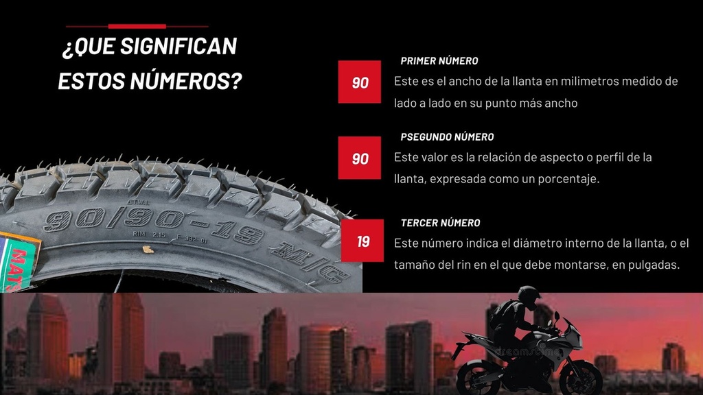 Llanta Moto Matsuma 90/90-19 6pr Tt 236kg 58p Dot