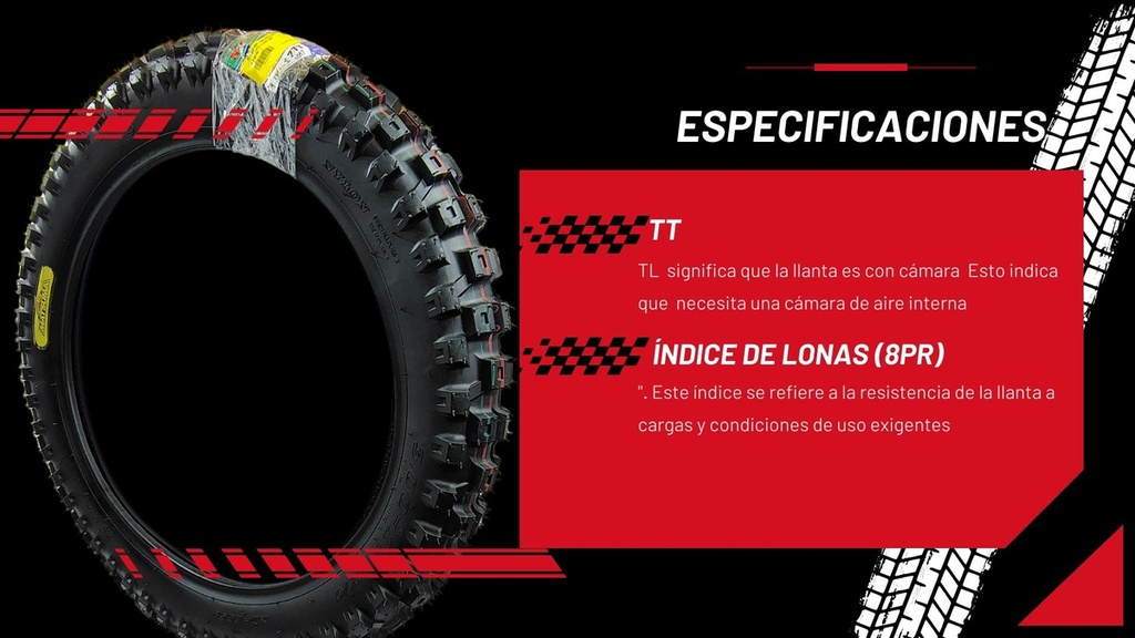 Llanta Moto 3.00-17 8pr Matsuma 53l 206 Kg
