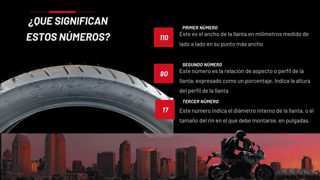 Llanta Moto Matsuma 100/80-17 St-086-01 Tl 240kg 58j