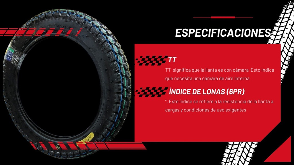 Llanta Moto Matsuma Wsx-049-01 3.50-18 6pr Tt 265kg 62j