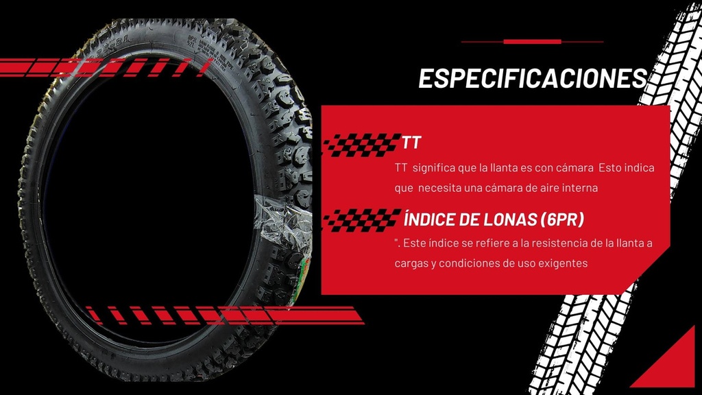 Moto Llanta Motoking 2.75-21 6pr 52l 200kg
