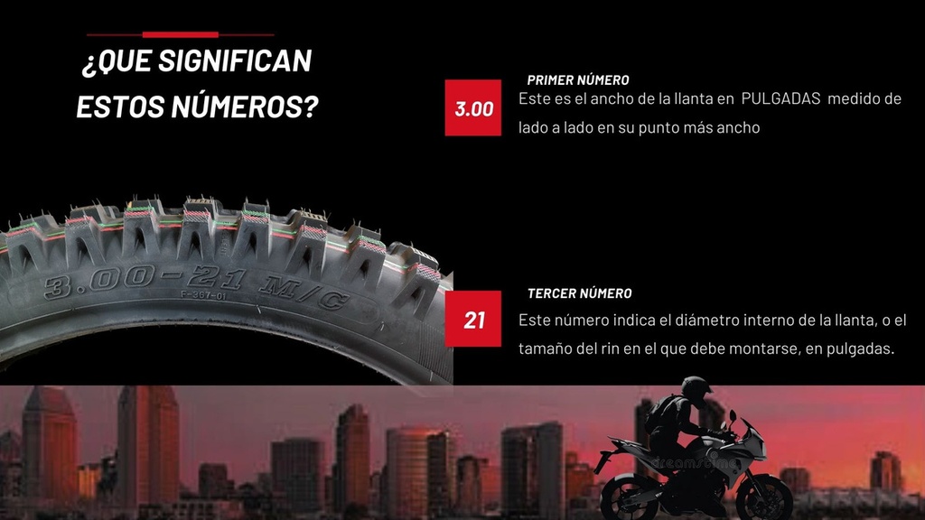 Llanta Moto Motoking 3.00-21 Tt 6pr 57p 230 Kg