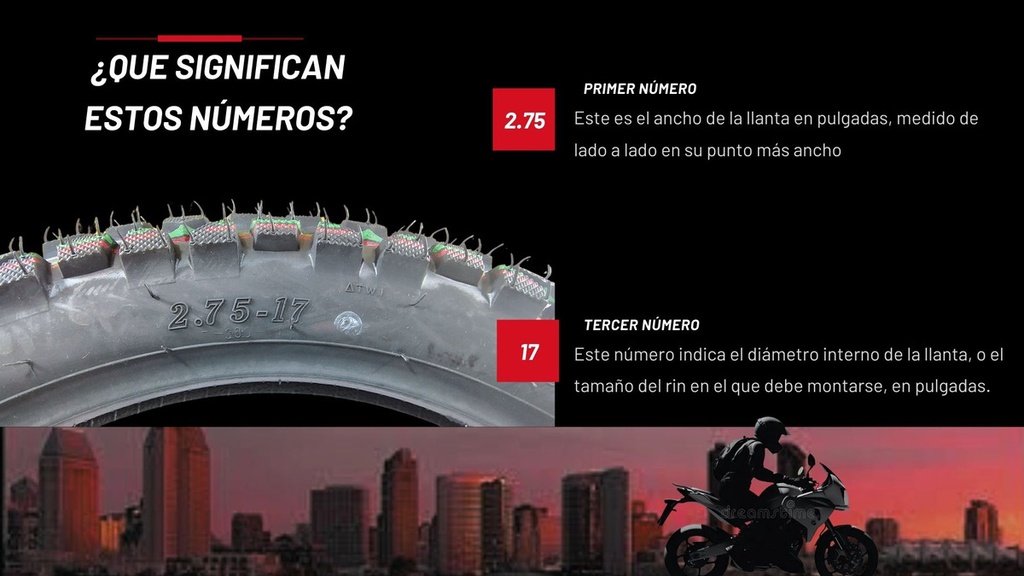 Llanta Moto Matsuma 2.75-17 T/t 8pr 47p 175kg