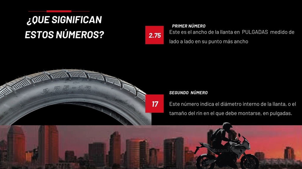 Llanta Moto 2.75-17 6pr Matsuma 47p 175kg