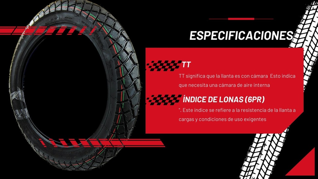Llanta Moto Matsuma F-336-01 4.10-18 Tt 6pr 290kg 63p