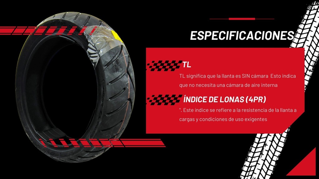 Llanta Moto Chaoyang H-920 130/60-13 Tl 206kg 53l