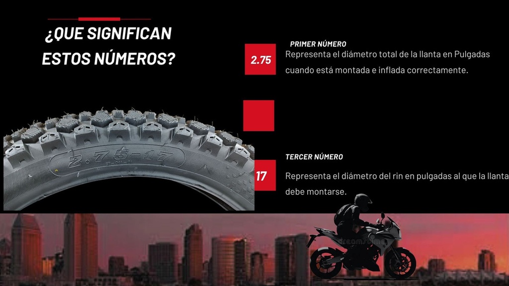 Llanta Moto Matsuma St-041-01 2.75-17 Tt 175kg