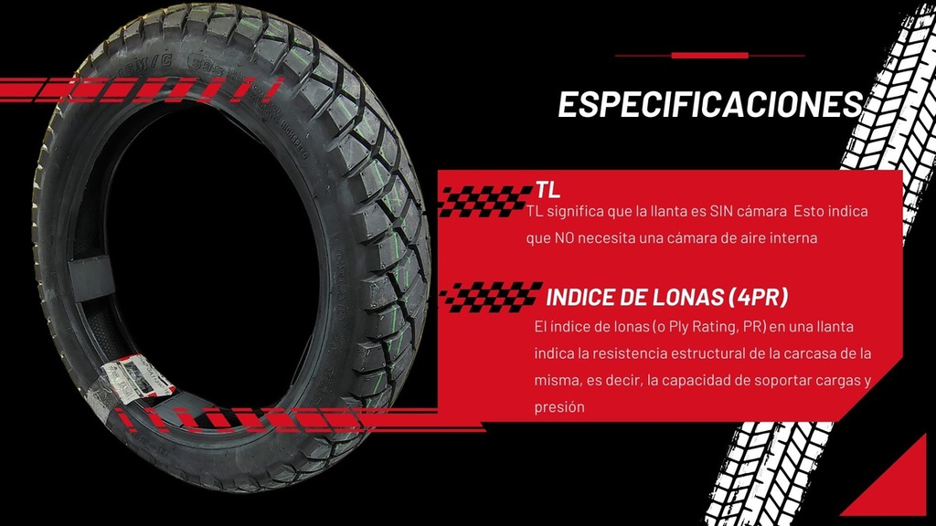 Llanta Moto Chaoyang H885 110/90-16 Tl Gajos 243kg Dot