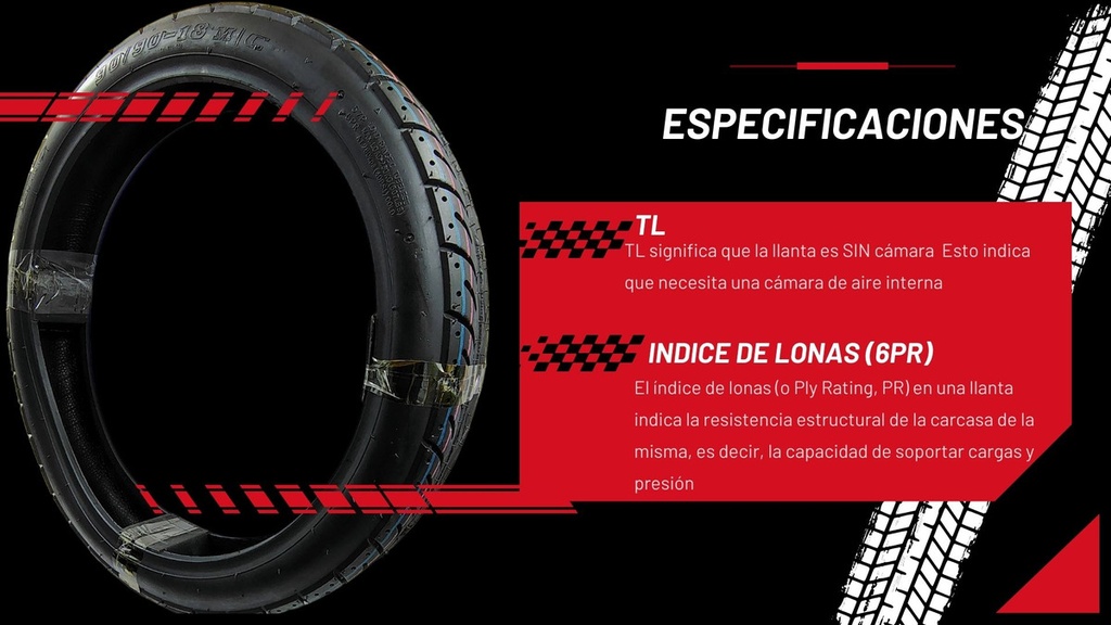 Llanta Moto Matsuma Cx-613-03 90/90-18 Tl 230kg 57p Dot