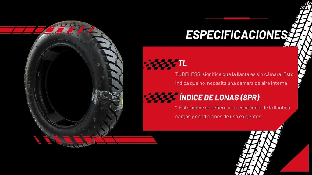 Llanta Moto Matsuma 130/90-15 Xd-2407-01 Tl 72l 355kg
