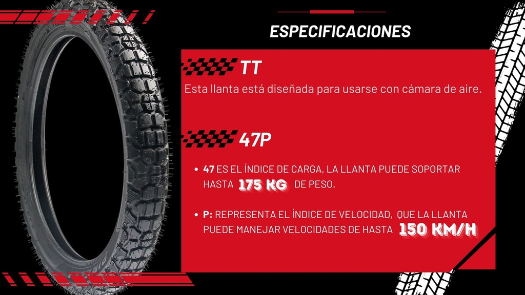 Llanta Moto Pirelli City Cross 2.75-17 Italika Tt 47p 175kg