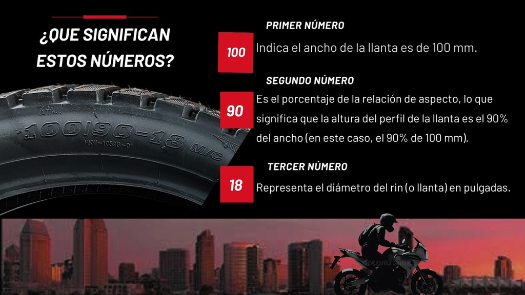 Llanta Moto 100/90-18 Tl 8pr E041  Alta Resistencia