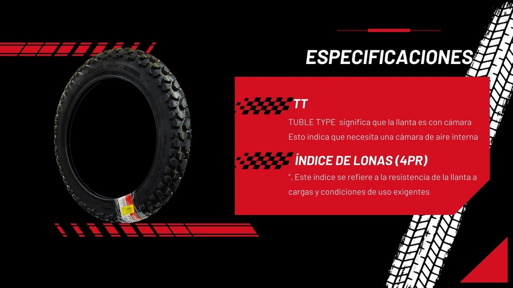 Llanta Chaoyang 3.00-17 H-871 4pr 45p | Resistencia