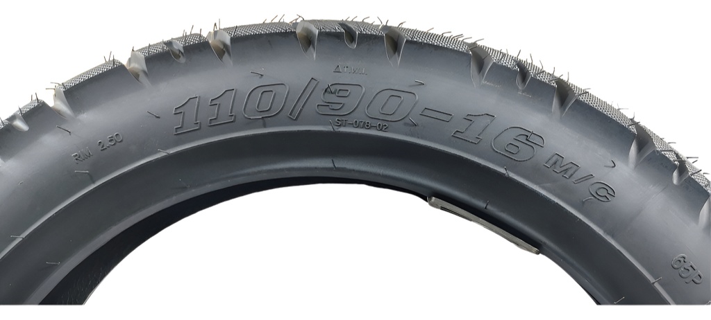 Llanta Matsuma 110/90-16 Tubeless St-078-02 8pr 65p Moto