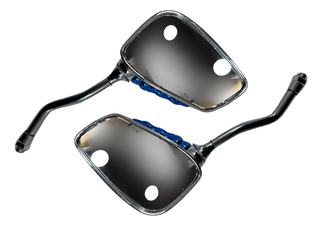 Espejo Moto Retrovisor Cromado Mano Esqueleto